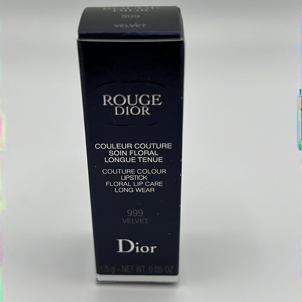 Dior Deluxe Sample Size Lipstick in their signature 999 Velvet Red, New in Box.